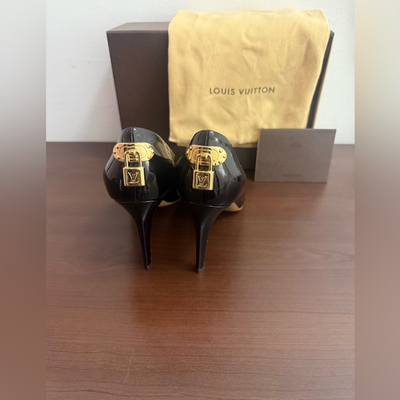 Louis Vuitton Glossy Black Heels - Picture 3 of 4